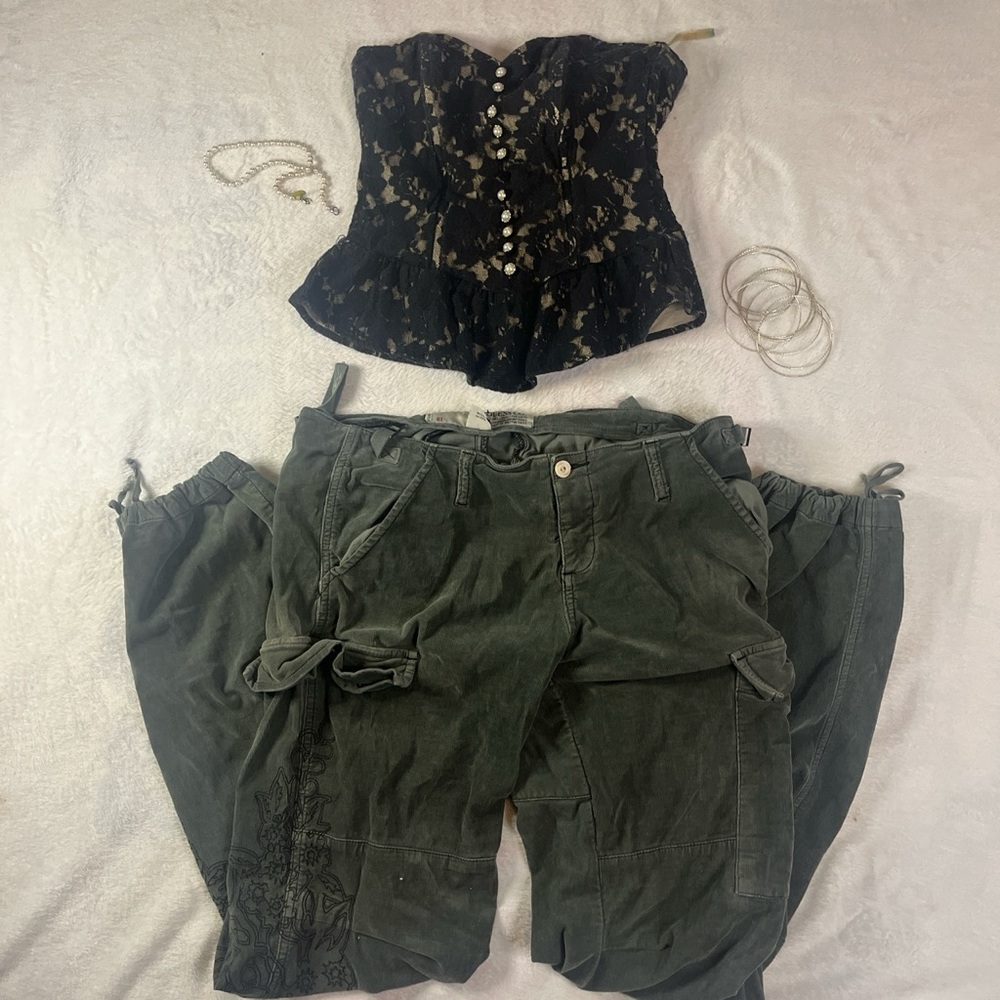 Y2K green Guess pants